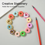 HILAZA Donut Erasers for Kids Bulk, 24 Pieces 3D Cute Fun Food Erasers for Party Favors Classroom Prizes
