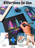 30 Colors Acrylic Paint Pens, Dual Tip Acrylic Paint Markers with Brush and Fine Tips for Kids and Adults, Wood, Canvas, Stone, Rock Painting, Glass, Ceramic Surfaces, DIY Crafts Making
