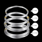 BBTO Aluminum Craft Wire, 4 Sizes (1 mm, 1.5 mm, 2 mm and 2.5 mm in Thickness) Bendable Metal Wire for DIY Sculpture and Crafts, 4 Rolls, Each Roll 16.4 Feet (Silver)
