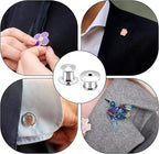 30 Pcs Pin Backs Locking, Metal Pin Backs Safety Pins Locks Pins Keepers Clasp, Lapel Brooch Holder for Brooch DIY Crafts Badges Enamel Lapel Needles