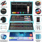 iBayam Arts and Crafts Gifts for Kids 6-14 Year Teens Boys Girls Christmas Gifts, 150-Pack Art Set Kits with 2 Sketch Pads, Coloring Book, 24 Colored Pencils, 24 Oil Pastels, 24 Watercolor, 60 Crayons