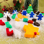 Christmas Silicone Molds Christmas Chocolate Molds Candy Molds for Baking Sweet Treats,Cake Xmas Gift Handmade Soap Candles with Shape of Christmas Tree, Santa Head Party Decoration Red,Green,Blu
