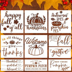 Large Fall Stencils 12” Thanksgiving Stencils Pumpkin Stencil for Painting on Wood Fabics Doormats DIY Crafts Decor