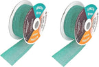 Mandala Crafts Turquoise Burlap Ribbon 1.5 Inches Wide Jute Ribbons for Crafts - 20 Yds Roll Rustic Burlap Wrap Trim Ribbons for Wreaths Bows Wedding Party Decoration