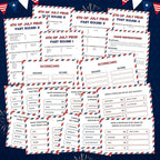 4th of July Friendly Feud Game with 2 Answer Buzzers, Independence Day Feud Cards for Family Game Night Fun Trivia Quiz for Party Office Class Groups Team Building (Red White Blue, Patriotic)
