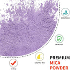 Mica Powder - 100g Mica Powder for Epoxy Resin - Metallic Color Pigment for Resin, Soap, Bath Bombs, Eye Shadow, Nails, DIY Crafting Projects etc. (Light Purple)