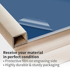 Trotec TroLase | 12"x24"x1/16", 4 Pcs | Sapphire/White | 2 Ply | Modified Acrylic | Laser Engraving Double Color Plastic Sheet | Engraving Blanks for Laser, Saw, Guillotine | Made in USA