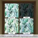 DKTIE Nature Pattern Rainbow Window Film Decorative Stained Glass Window Film Static Cling Films Easy Apply Removable Comes with Tools (U560-Reeded Glass, 35.4" x 118.1")