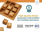 BSIRI Wooden XO Blocks (L) Tic Tac Toe Board Games - Ideal for Kids Games, Family Games and Game Night for Adults, Farmhouse Decor for Coffee Table Decor and Unique Gifts for All Occasion (5.5 Inch)