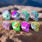 Skull Resin Molds Silicone Molds for Epoxy Resin Casting 8PCS Mini 3D Skull Candle Mold Halloween Key Ring Accessory
