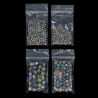 275 pcs Set of Czech Faceted Glass Beads, Fire-Polished Round Crystal Vitrail - 3mm (100pcs), 4mm (100pcs), 6mm (50pcs), 8mm (25pcs) kit for Jewelry Making