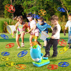 29 PCS Flying Disc Launcher Outdoor Indoor Game Toys Gifts for 3 4 5 6 Year Old Kids, Outdoor Outside Game Toys for Kids Boys Ages 3-5 4-8, Ideal 3 4 5 6 Year Old Boys Birthday Gifts