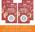 DISTINCTIVS Thanksgiving Party Game, 30 Player Scratch Off Cards, Friendsgiving Party Games