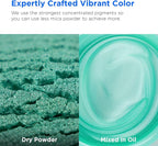 Rolio Premium Mica Powder - Palawan Teal (50G / 1.76oz) - 1 Jar of Teal Pigment Powder for Epoxy Resin, Dye, Soap Making, Nail Polish, Paint, Candle Making, Bath Bombs, Slime