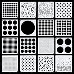 16 Pcs Circle Stencils for Drawing,Polka Dot Stencils Round Geometric Stencil for Painting Mixed Media Assorted Size Circle Stencil for Painting On DIY Card Wood Furniture Pillow Wall Scrapbook