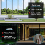 DOWELL One Way Window Privacy Film with 3 Tools Window Tint for Home Sun Blocking Heat Control Anti UV Reflective Mirror Covering See Out Not in for House and Office Black Silver 17.5" X 78.7"