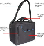 USA Gear XL Trading TCG MTG Deck Box Bag Travel Case - Large MTG Card Storage Bag with Padded Shoulder Strap, Customizable Interior, Weather Resistant - Fits Deck Boxes & Sleeved Cards - Blue