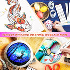 Caliart Markers, 100 Colors Dual Tip Art Markers Sketch Pens Permanent Alcohol Based, with Case for Adult Artist Halloween Drawing Sketching (White Barrel)