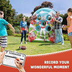 6Ft Football Target Toss Game - Inflatable Football Throwing Target Toy for Kids - Carnival Party Games