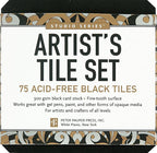 Studio Series Artist's Tiles Black: 75 Acid-Free Black Tiles