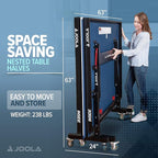 JOOLA Inside Professional MDF Indoor Ping Pong Table with Quick Clamp Table Tennis Net and Post Set - 10 Minute Easy Assembly - Tournament Quality - Foldable with Single Player Playback Mode