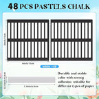 48 Pcs Soft Chalk Pastels Set Soft Pastel for Artists Square Sketch Chalk Non-toxic Artist Pastel Sticks for Professional Artists Students and Art Lovers(White)