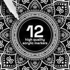 ARTISTRO 12 White Paint Pens for Rock Painting, Stone, Ceramic, Glass, Wood, Fabric, Scrapbooking, DIY Craft Making, Art Supplies, Card Making, Coloring, Acrylic Markers Medium Tip 3.0mm