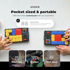 GiiKER Super Slide Puzzle Games, Original 500+ Challenges Brain Teaser Puzzle, Toys for Kids, Travel Games Birthday Gifts Easter Basket Stuffers for Boys Girls, Activities for Road Trips - Moon Grey