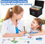 Banral 120 Colors Alcohol Markers, Premium Dual Tip Alcohol Based Art Markers Set for Adult Kids Coloring Drawing Sketching Permanent Brush Markers, Sketch Artists Markers Pens with Carry Case