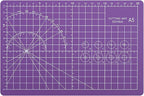 A5 Cutting Mat, Self Healing Sewing Mat, Craft Mat Double Sided 3-Ply Craft Cutting Board for Sewing Crafts Leather Fabric Scrapbooking Project Art Supplies, 8.6“ x 5.9”, Purple