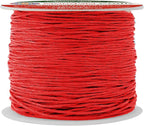 Mandala Crafts 1mm 109 Yards Red Cotton Waxed Cord for Jewelry Making Bracelet Cord Waxed String - Beading String Thread Jewelry Cords for Necklaces String