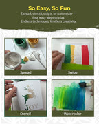 The Crafter's Workshop Stencil Butter Medium, Easy-to-Spread, Adds Shimmer, Shine and Colorful Texture, Cleans Up with Water, 4 pk, 2-oz Each, Petals and Herbs