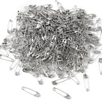 1000PCS Safety Pins, 0.75In/19mm Small Fastening Pins, Rust Resistant Nickel Plated Steel Set for Crafting, Sewing, Jewelry Making Fabric, Rimming Fastening Clip Button for Garment Hang Tag (Silver)