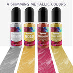 Alcohol Ink Set - 24 Bottles Vibrant Colors High Concentrated Alcohol-Based Ink, Concentrated Epoxy Resin Paint Colour Dye Great for Resin Petri Dish, Coaster, Painting, Tumbler Cup Making(10ml Each)