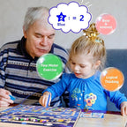 Magnetic Color and Number Maze - Montessori Toys for 3+ Year Old - Wooden Color Matching Learning Counting Puzzle Board -Toddler Activities Fine Motor Skills Toys for Boys Girls 3 4 5 Years Old