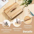50 Pcs Book Binding Kits, 15"x11.4" Inch Wooden Book Press，Books Binding Materials, with Bone Folder, Awl, Needles for DIY Bookbinding, BookRepair, Handmade Crafts