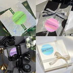 3" Circle Holographic Thermal Label Stickers, Round Printable Labels Rainbow Glitter Thermal Printer Sticker for Gift Wrapping- Spring Color/ 4 Colors