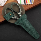 Vintage Craft Scissors with Case, Sharp Sewing Scissor for Craft Needlework Cross Stitch Yarn, Little Thread Snips Detail Shears