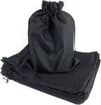Palmhomee Pack of 4 Burlap Gift Bags with Drawstring Linen Jewelry Pouches Wedding Hessian Jute Bags for Birthday and Treat Pouches Party Wedding Favors Gift (12x16 Inch, Black)