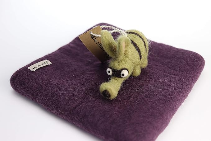 Woolbuddy Needle Felting Pad – Purple Wool Mat 10x10x1.5" – Foam Alternative Base for 3D, Wet, & Dry Felting Crafts