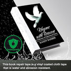 Book Repair Tape - Self Adhesive Matte Book Binding Tape for Reinforcing Protecting, and Covering Mending Books Old Books - 2 Inch Wide x 50 FT Long, White