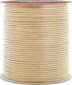 Mandala Crafts 2mm 109 Yards Cream Cotton Waxed Cord for Jewelry Making Bracelet Cord Waxed String - Beading String Thread Jewelry Cords for Necklaces String