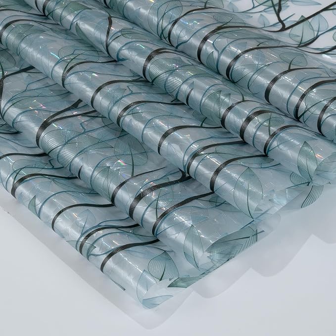 DKTIE Nature Pattern Rainbow Window Film Decorative Stained Glass Window Film Static Cling Films Easy Apply Removable Comes with Tools (U1747-rainbow, 35.4" x 78.7")