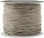 Mandala Crafts 0.5mm 109 Yards Taupe Cotton Waxed Cord for Jewelry Making Bracelet Cord Waxed String - Beading String Thread Jewelry Cords for Necklaces String