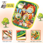 Bean Bag Toss Game for Kids/Double-Sided Foldable Cornhole Board/Backyard Beach Yard Outdoor Toys for Kids Ages 4-8/5-Second Setup/Party Supplies for Kids