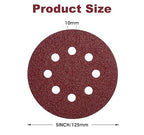 S SATC 150 PCS Sanding Discs 5-Inch 8-Hole Aluminum Oxide Sandpaper for Woodworking Hook and Loop Adhesive for Random Orbital Sander 40 Grit