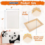 FIXSMITH Mini Stretched Canvas for Painting - 24 Pack 4 x 6 Inch, 2/5” Profile Small Canvases, 100% Cotton Little Blank Canvas, Home Decor Project, Art Supplies for Acrylic Oil Painting