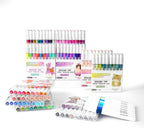 ROSYMENG 9 Metallic Color Acrylic Paint Pens,Quick-Drying Waterproof Acrylic Paint Markers, Soft Brush Tip Acrylic Markers for Canvas, Rock Painting, Wood, Stone, Glass, Ceramic, Fabric Painting