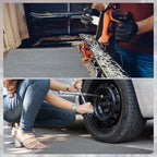 Hoolerry Oil Absorbent Pads Weight Dimpled Pad Garage Accessories Water Absorbent Mat Oil Spill Mat for Absorbing Protecting Home Garage Basement (100 Pcs,Gray,15 x 19.7 Inch)