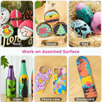 Ohuhu Acrylic Paint Markers 60 Colors: Dual Tips (Round & Fine) Acrylic Markers High Opacity Paint Pens Waterproof Lightfast for Rock Painting Easter Eggs Wood Glass Ceramic Canvas - Kakaako